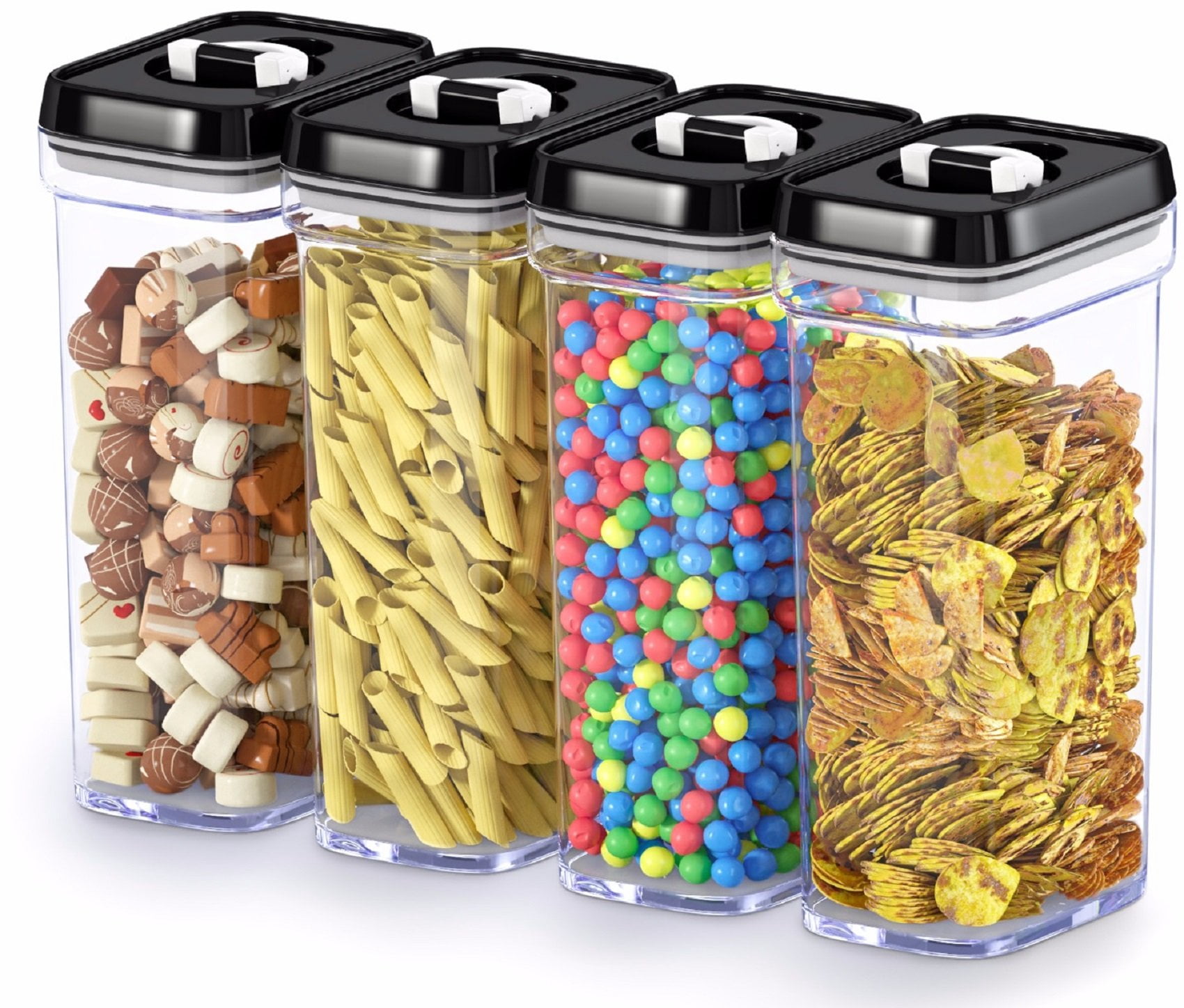 Food Storage Jars & Containers 02 - 1.4 Liters (Set of 4) Pantry Organization