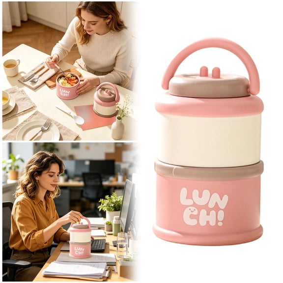Food Storage Jars & Containers, Leak Proof Insulated Food Jar, Stainless Steel Thermo for Hot Soup, Wide Mouth Lunch Container with Handle, 10 Hours Double Layer Termos Para Comida Caliente