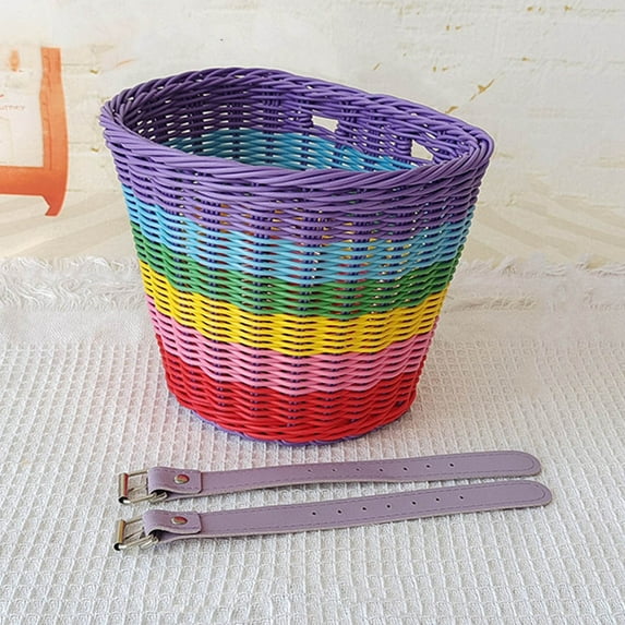 Food Storage Kids Bike Front Decoration Woven Storage Solution for Boys Riding and Shopping