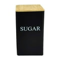 thumbnail image 1 of Food Storage Kitchen Canister with Airtight Lids for Coffee Tea Containers in Metal Jars Suitable for Farmhouse Countertop and Home Storage, 15X8.5X8.5CM, Black-D, 1 of 9