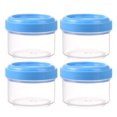 thumbnail image 1 of Food Storage Mini Clear Jars with Leakproof Lids - 4PCS Round Containers for Home Kitchen Organizing - 35ml Refillable Storage Solutions 4PCS, 1 of 2