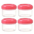 thumbnail image 1 of Food Storage Mini Clear Jars with Leakproof Lids - 4PCS Round Containers for Home Kitchen Organizing - 35ml Refillable Storage Solutions 4PCS, 1 of 3