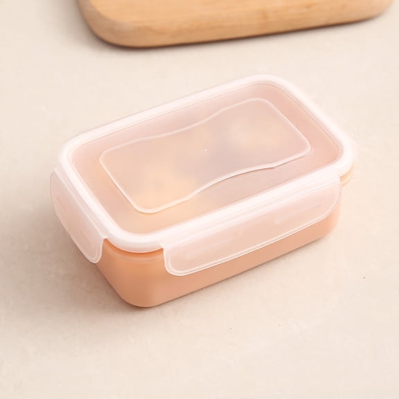 Food Storage Organizer for Kitchen and Refrigerator Airtight Jar Crisper and Snack Storage for Cereals Pasta Lunch Clean Kitchen Storage,5.51*3.74*2.05 inch,Pink