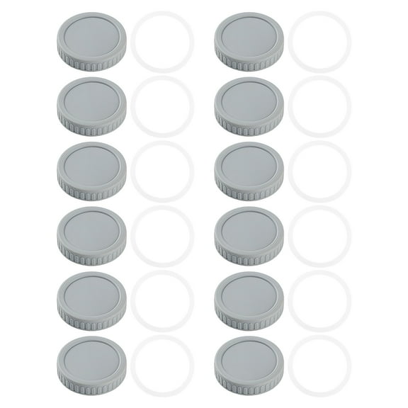 Food Storage Organizer Lids for Jars and Bottles – Leakproof Scratch- 86mm Diameter Cap Set for Kitchen and Outdoor Use – 12 12PCS