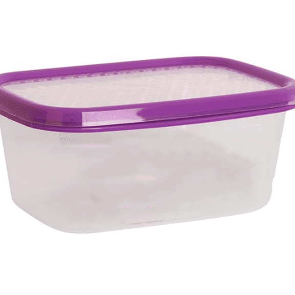 Food Storage Pantry Container | Ideal for Meal Prep |   | Dishwasher, Freezer & Microwave Safe, Clear/Purple, 500ml