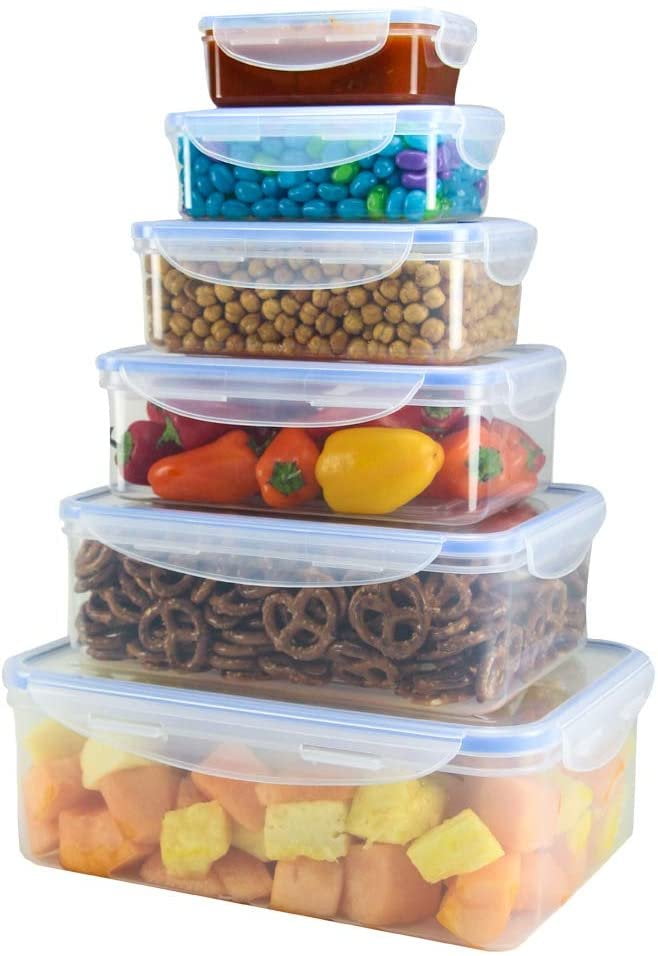 Food Storage Plastic Containers with Locking Lids, Leak Proof, Airtight, Nested, Set Of 6 BPA Free Dishwasher and Freezer Safe - Walmart.com Food Storage Plastic Containers with Locking Lids, Leak Proof, Airtight, Nested, Set Of 6 BPA Free Dishwasher and Freezer Safe - Walmart.com