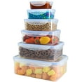 thumbnail image 1 of Food Storage Plastic Containers with Locking Lids, Leak Proof, Airtight, Nested, Set Of 6 BPA Free Dishwasher and Freezer Safe, 1 of 9