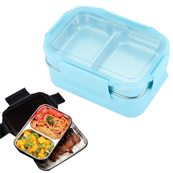 Food Storage - Product Classification – Compartments Lunchbox With Stainless 1500ML Double Layer for Kitchen Dining and Bar