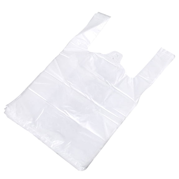 Food Storage Product Title for Retail 100pcs White Food Grade Bags with Handles for Packaging and Display in Supermarkets Grocery and Stores