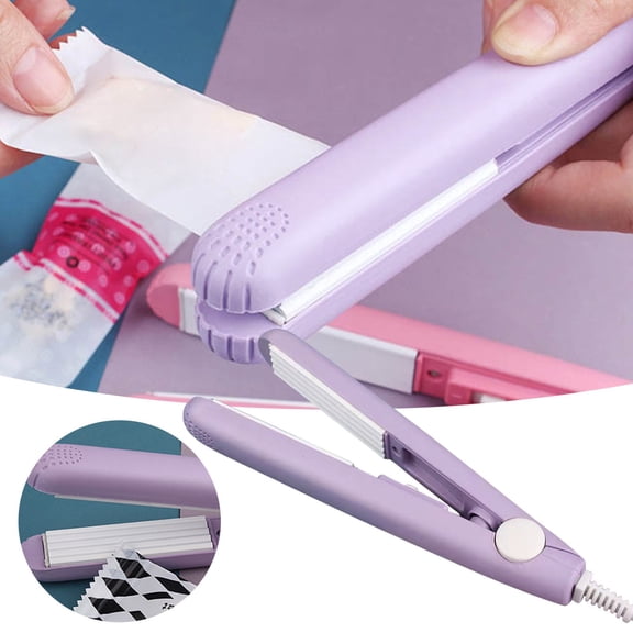 Food Storage Sealer,Small Household Mini Portable Nougat Sealing Machine Snack Snowflake Packaging Bag Sugar Paper Plastic Sealing Machine