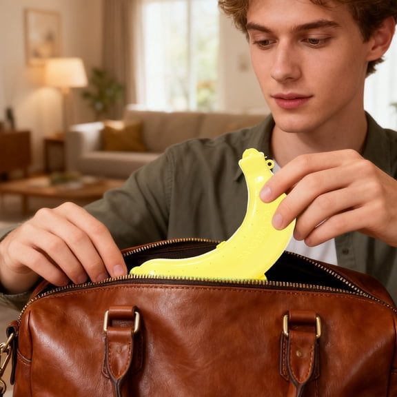 Food Storage Solution for Kitchen Banana Shape Protector and Storage Cover Keeping Fruit Fresh and Portable for Outdoor Travel and Home Use