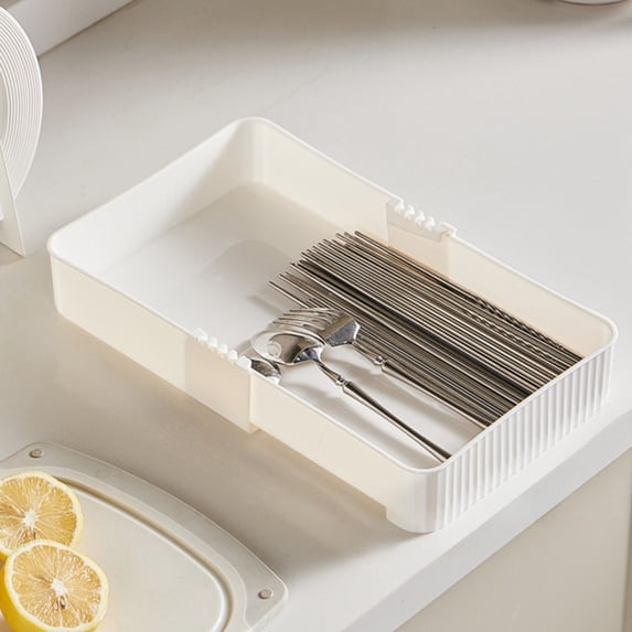 Food Storage Telescopic Storage Box*1 Expandable Drawer Organizer Adjustable Drawer Organizer Trays Drawer Dividers Organizers and Storage for Pens Makeup Utensils Tools Flatware