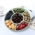thumbnail image 1 of Food Storage Tray, Nuts, Candy, Snack Dish, Divided Serving Dish, Dried Fruit, Snack Plate, Party Serving Dish, 1 of 4
