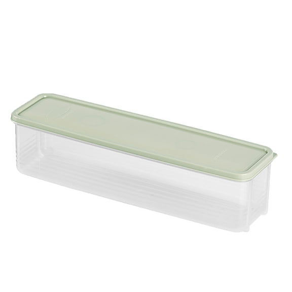 Food Storage for Rectangular Pasta Containers Airtight Spaghetti Canisters with Lids for Organized Kitchen Storage,12.01×3.03×3.43 inch,Mint Green