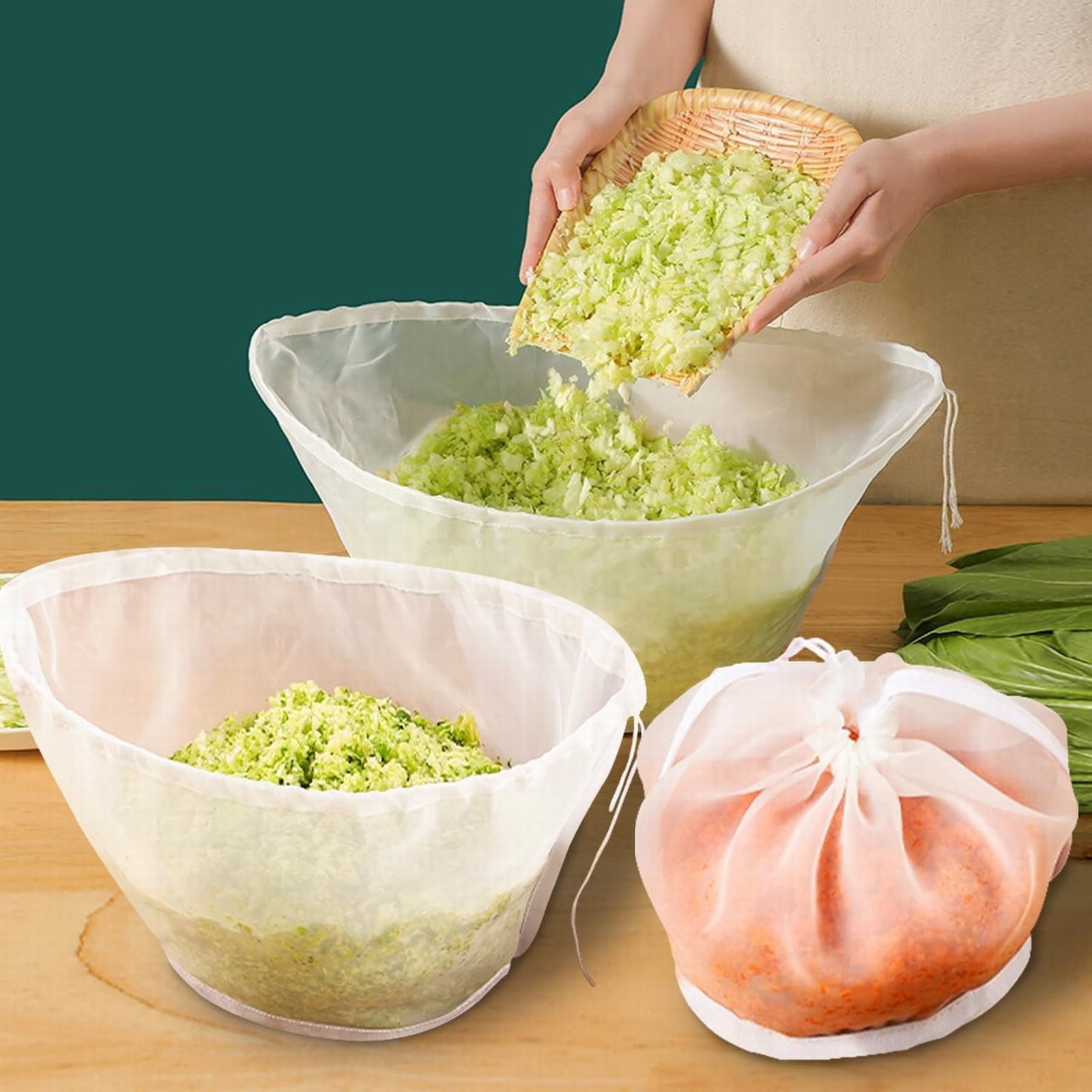 Food Strainer 2025 New Bowl Shaped Nylon Nut Milk Bag Reusable Cheese Cloth Bag For Straining
