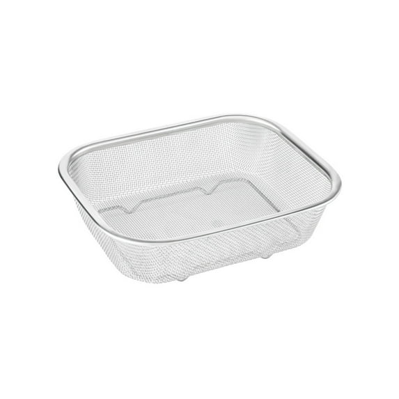 Food Strainers and Colanders Stainless Steel Colander Strainer Rectangle Mesh Oil Basket French Fries Frying Food Table Serving Drainer Sink for Vegetable Fruit