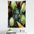 thumbnail image 1 of Food Tapestry, Pistachio Chocolate and Vanilla Flavored Ice Cream Scoops Waffles Cones, Fabric Wall Hanging Decor for Bedroom Living Room Dorm, 5 Sizes, Charcoal Grey Multicolor, by Ambesonne, 1 of 1