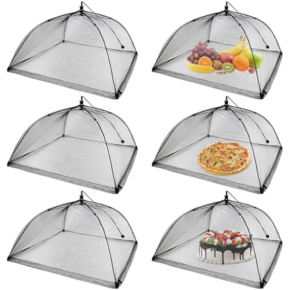Mesh Food Food Tent Covers 6PC Pop-Up Mesh Food Covers 17