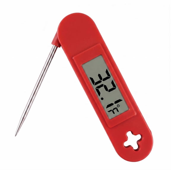 DAYBETTER Food Thermometer, Instant Read Thermometer with Foldable Probe, Accurate Meat Thermometer for Kitchen, Deep Fry & BBQ, Red
