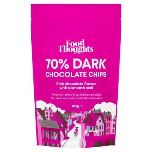 Food Thoughts 70% Dark Chocolate 180g, British Import (Pack of 2)