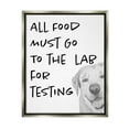 thumbnail image 1 of Food To Lab For Testing Funny Dog Animals & Insects Graphic Art Luster Gray Framed Art Print Wall Art, 1 of 6