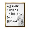 thumbnail image 1 of Food To Lab For Testing Funny Dog Animals & Insects Graphic Art Metallic Gold Framed Art Print Wall Art, 1 of 6
