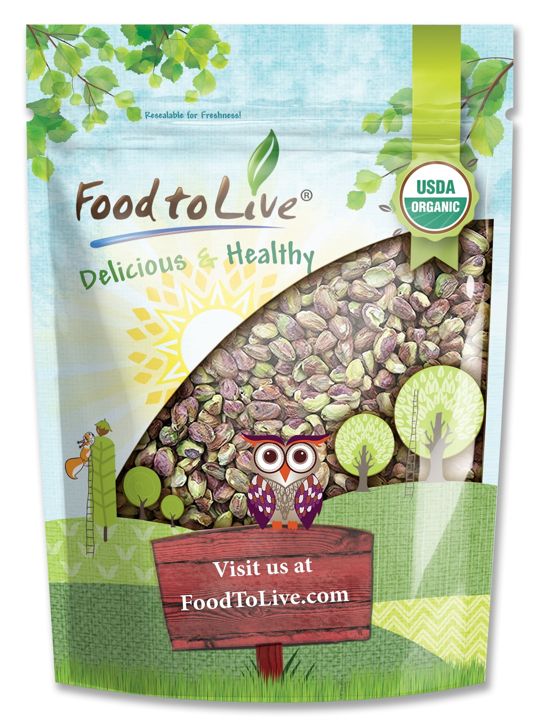 California Pistachio Kernels, 3 Pounds - Kosher, Raw, Vegan - by Food to Live