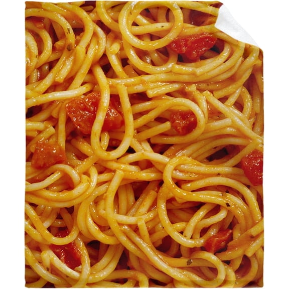 Food Tomato Spaghetti Blanket Cozy Soft Lightweight Flannel Throw Blanket for Bed Sofa Travel All Season Small 50"x40" Kids