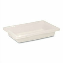 Food/Tote Boxes, 2 gal, 18 x 12 x 3.5, White, Plastic | Bundle of 2