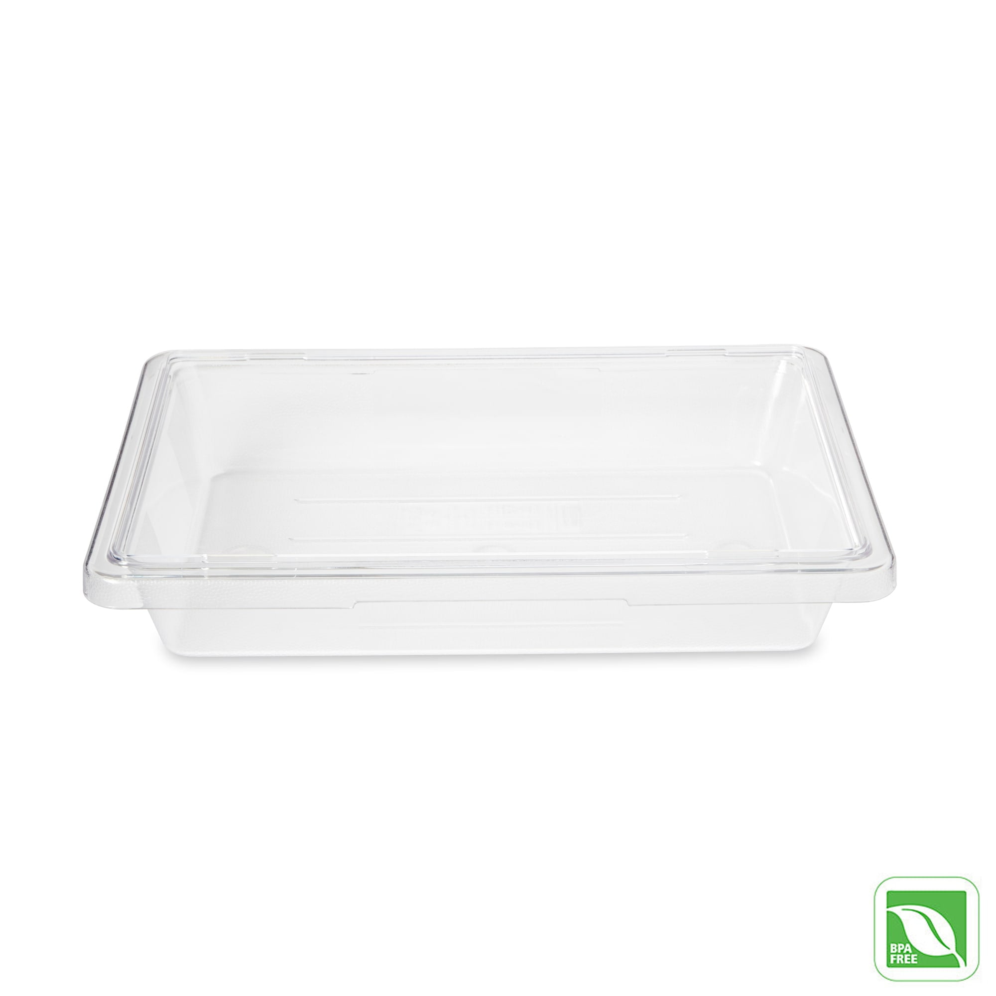 Food/Tote Boxes, 2gal, 18w x 12d x 3 1/2h, Clear