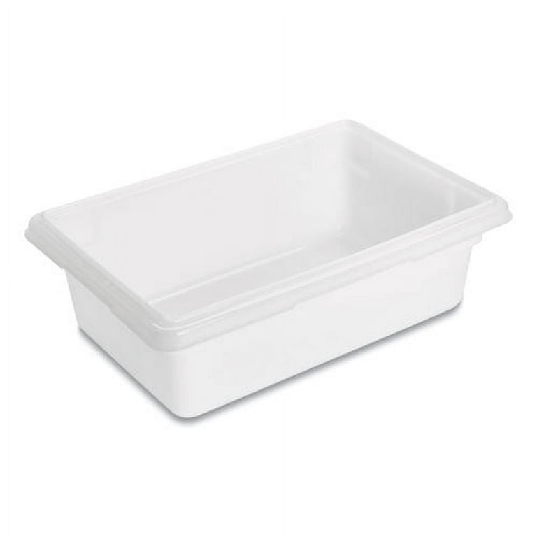 Food/Tote Boxes, 2 gal, 18 x 12 x 3.5, White, Plastic Food/Tote Boxes, 2 gal, 18 x 12 x 3.5, White, Plastic