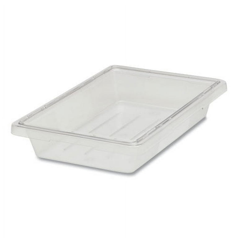 Food/Tote Boxes, 5 gal, 12 x 18 x 9, Clear, Plastic Food/Tote Boxes, 5 gal, 12 x 18 x 9, Clear, Plastic