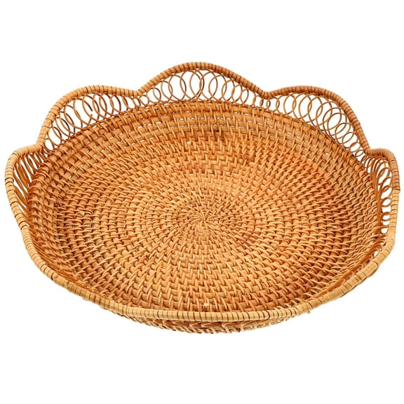 WRISTBIQUE Rattan Woven Basket For Home And Party Dinner 1Set