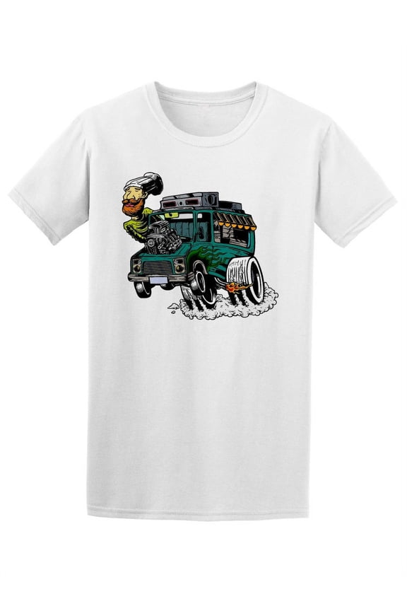 Food Truck Big Machine Flaming Tee Men's -Image by Shutterstock