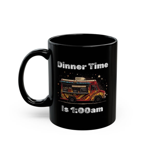 Food Truck Mug, Funny Food Truck Owner Gift Idea for Him & Her, Food Truck Lover Gift, Foodie Mug, Late Night Snack Mug, Food Truck Gifts