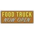 thumbnail image 1 of Food Truck Now Open | 48" X 120" Banner | Concession Stand Food Truck Single Sided With Grommets | Made in The USA, 1 of 4