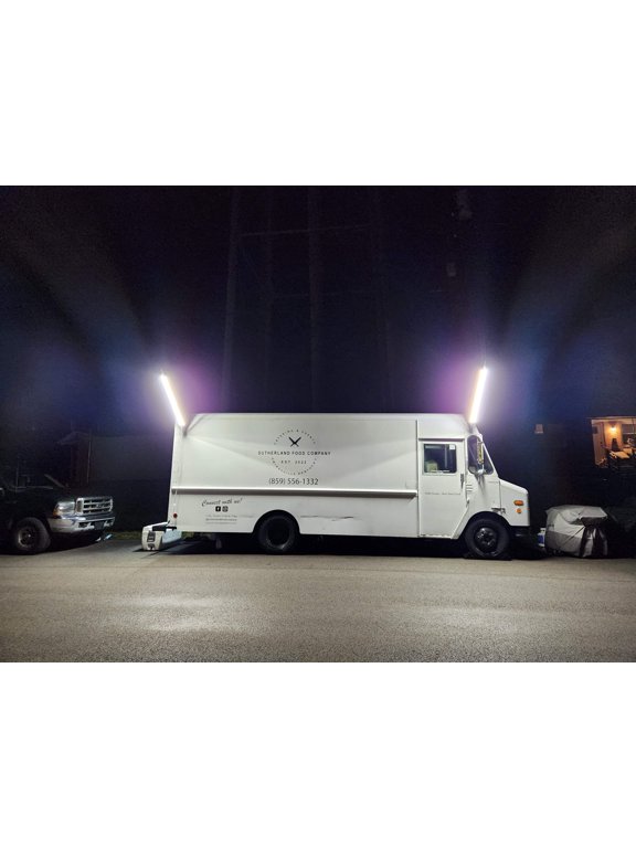 Food Truck Service Area Light Dual 5 Foot Pole 20,000 Lumens