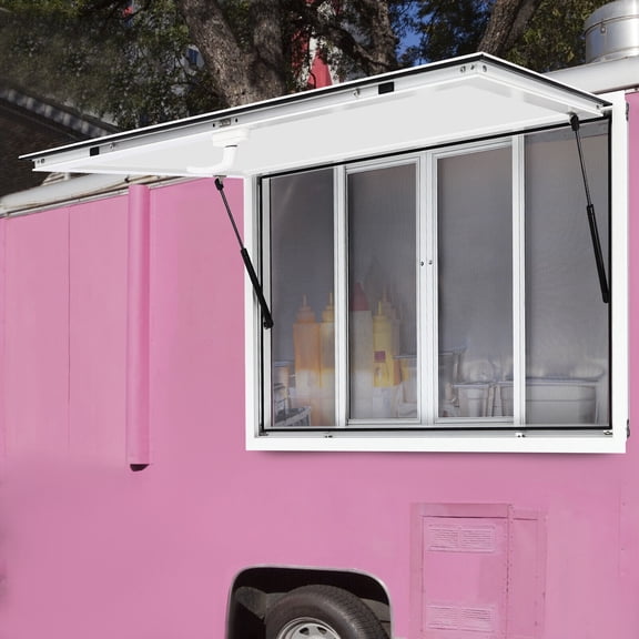 Food Truck Service Window, 48 x 30in Concession Window for Food Trucks, Food Truck Window