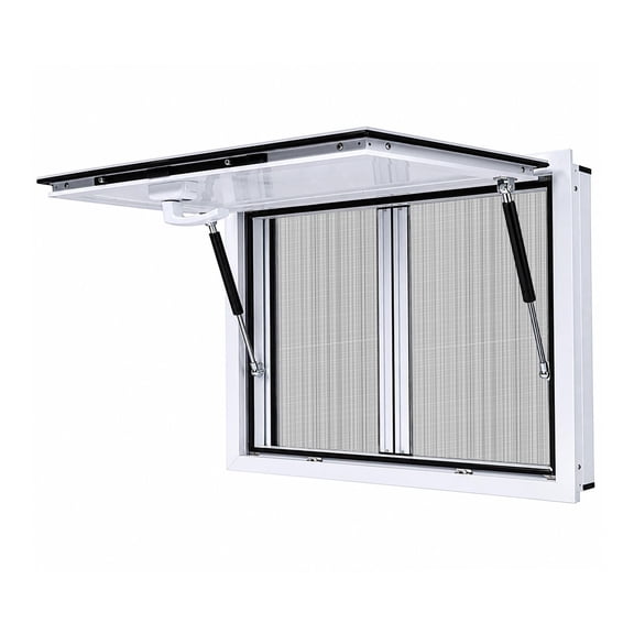 Food Truck Service Window,Aluminum Alloy Concession Window,36 x 24 in Lockable Awning Window for Snack Bars Concession Stands
