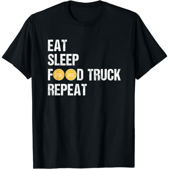 Food Truck Shirt Funny Eat Sleep Food Truck Lover T-Shirt