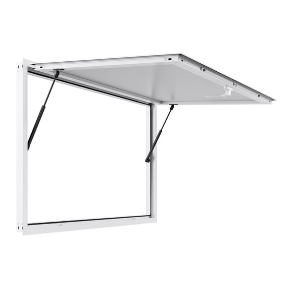 Food Truck Window 53x33", Aluminum Alloy Service Window - 85 Opening, Awning & Hook - Rain Resistant Concession Trailer Window