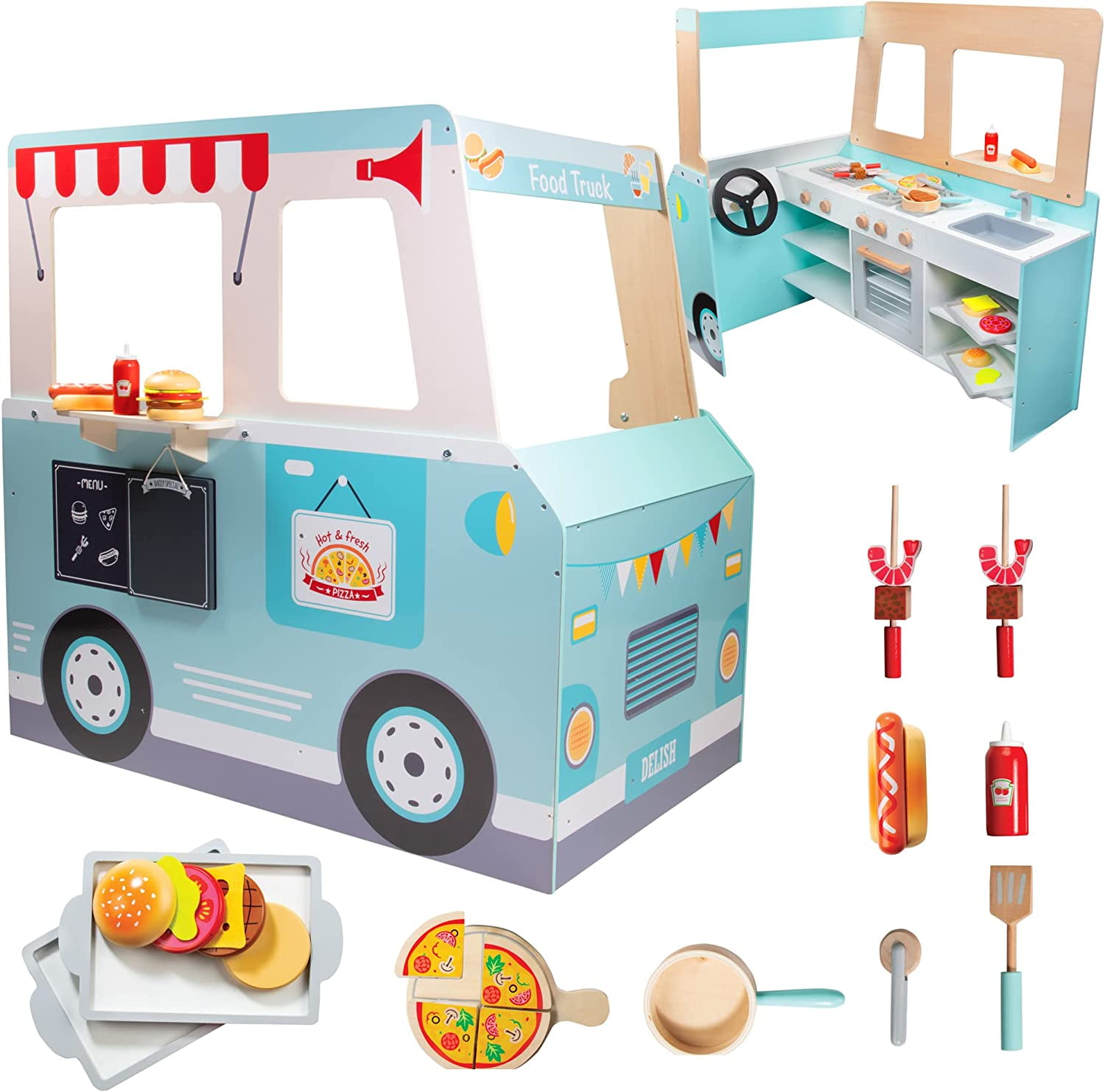 Ice Cream Cart Wooden Toy Set - SVAN