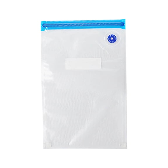 Food Vacuum Compression Bags Reusable Double Zipper Sealing Storage Pouches For Meat Vegetables Snacks 5 Pcs