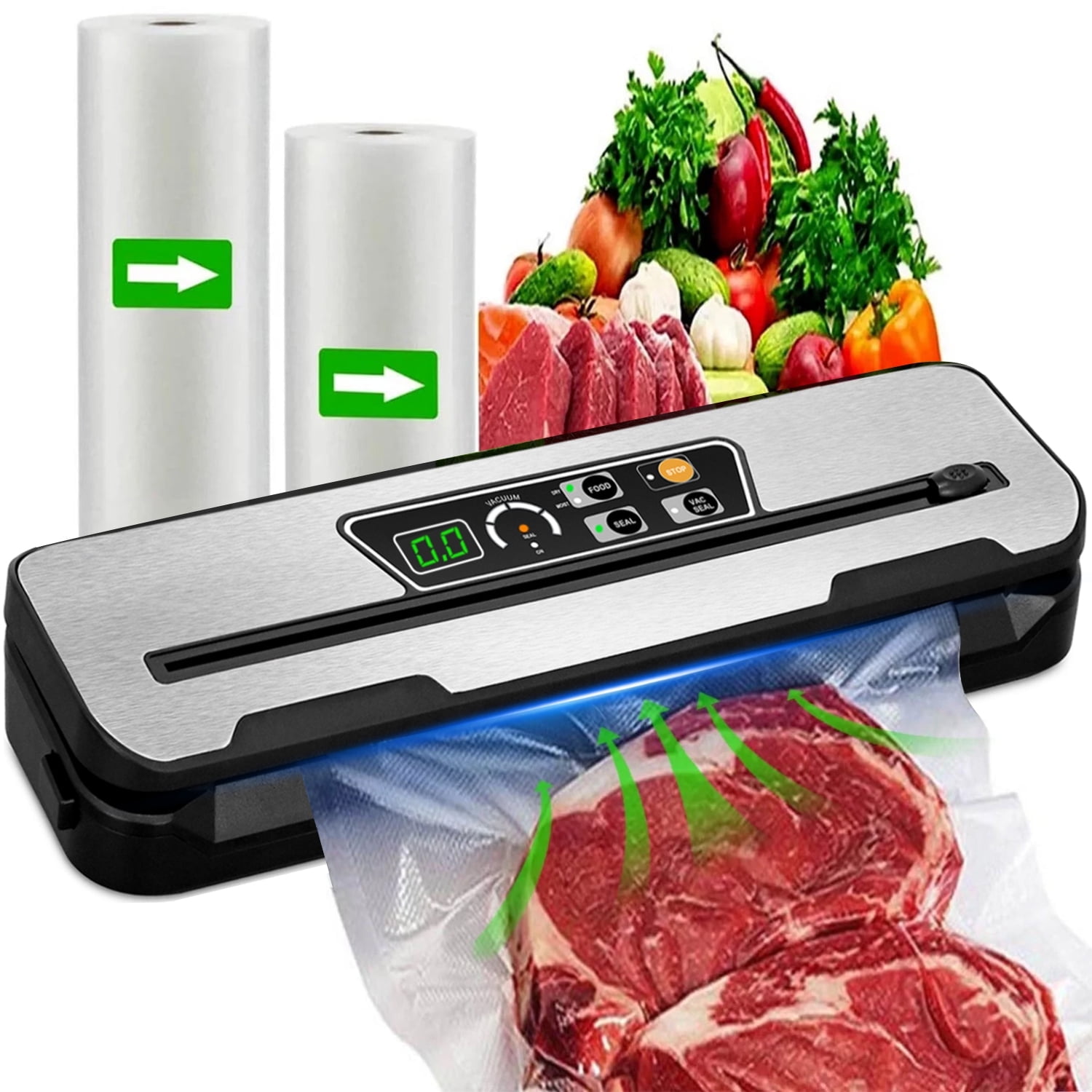 Compact Food Vacuum Sealer with Food Storage Bags Jamaica Ubuy