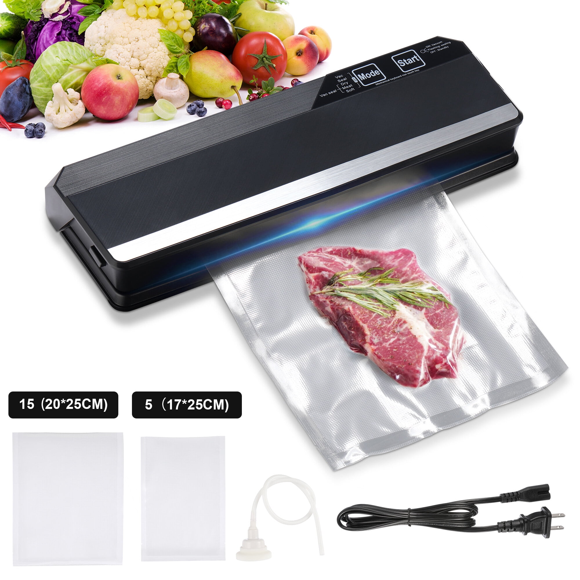 Food Vacuum Sealer Machine with 20pcs Vacuum Seal Bags, Food Storage