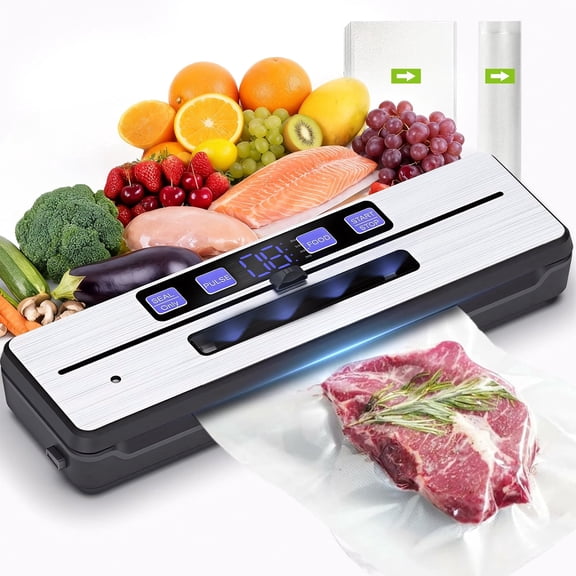 Open Box Food Vacuum Sealer Machine,7 Vacuum Modes with Build-in Cutter Digital Countdown Timer,External Suction Nozzle For Zipper Bags,Vacuum Boxes,Mason Jars
