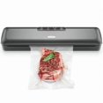 thumbnail image 1 of Food Vacuum Sealer Machine Compact Vacuum Sealer with Moist and Dry Settings Perfect for Sous Vide Storage and Freezer One-Touch Operation Vacuum Storage Bags Included Black, 1 of 7