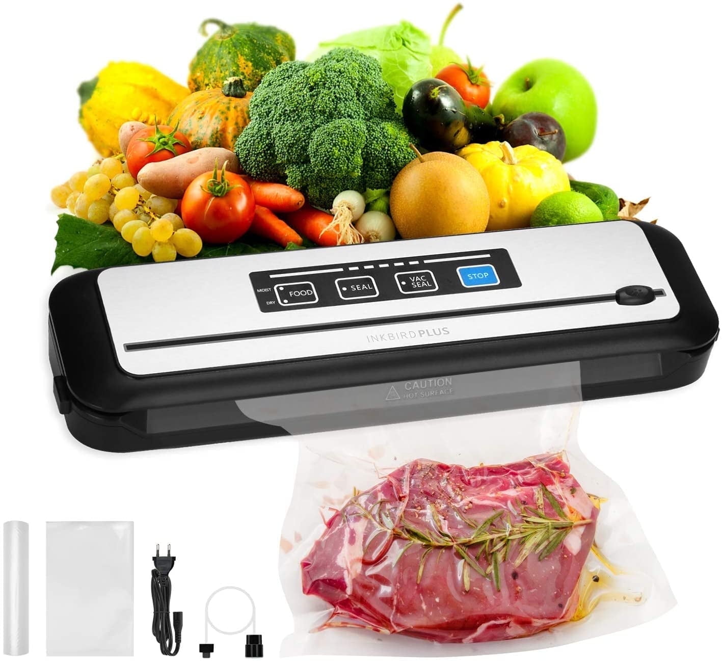 Foodsaver Vacuum Sealer Machine 7X Longer Preservation with Dry & Moist Dual - mode Bag Sealing & complete Storage Starter Kit 80Kpa Suction - Walmart.com