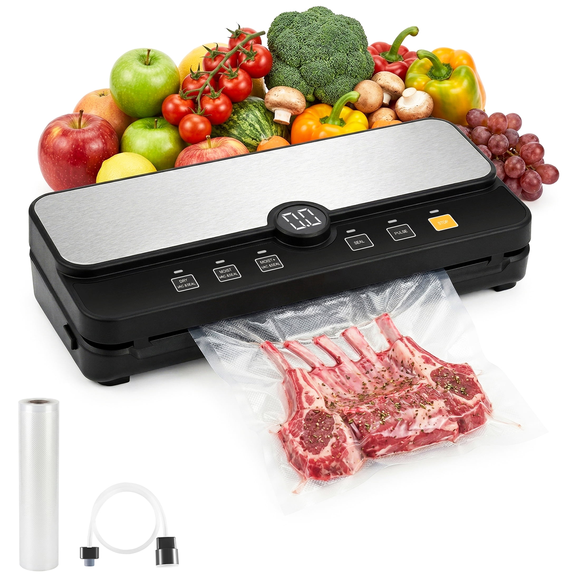 Food Vacuum Sealer Machine KVSK 80Kpa Food Seller with One-Click Vac ...