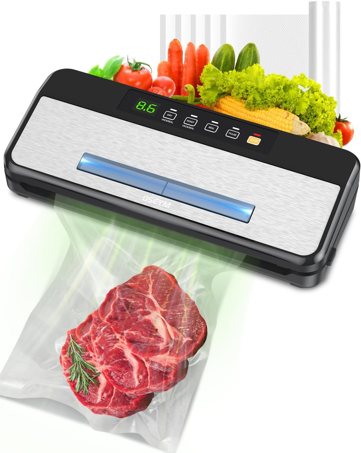 Food Vacuum Sealer Machine, Powerful 90Kpa Pro Automatic Precision 6in